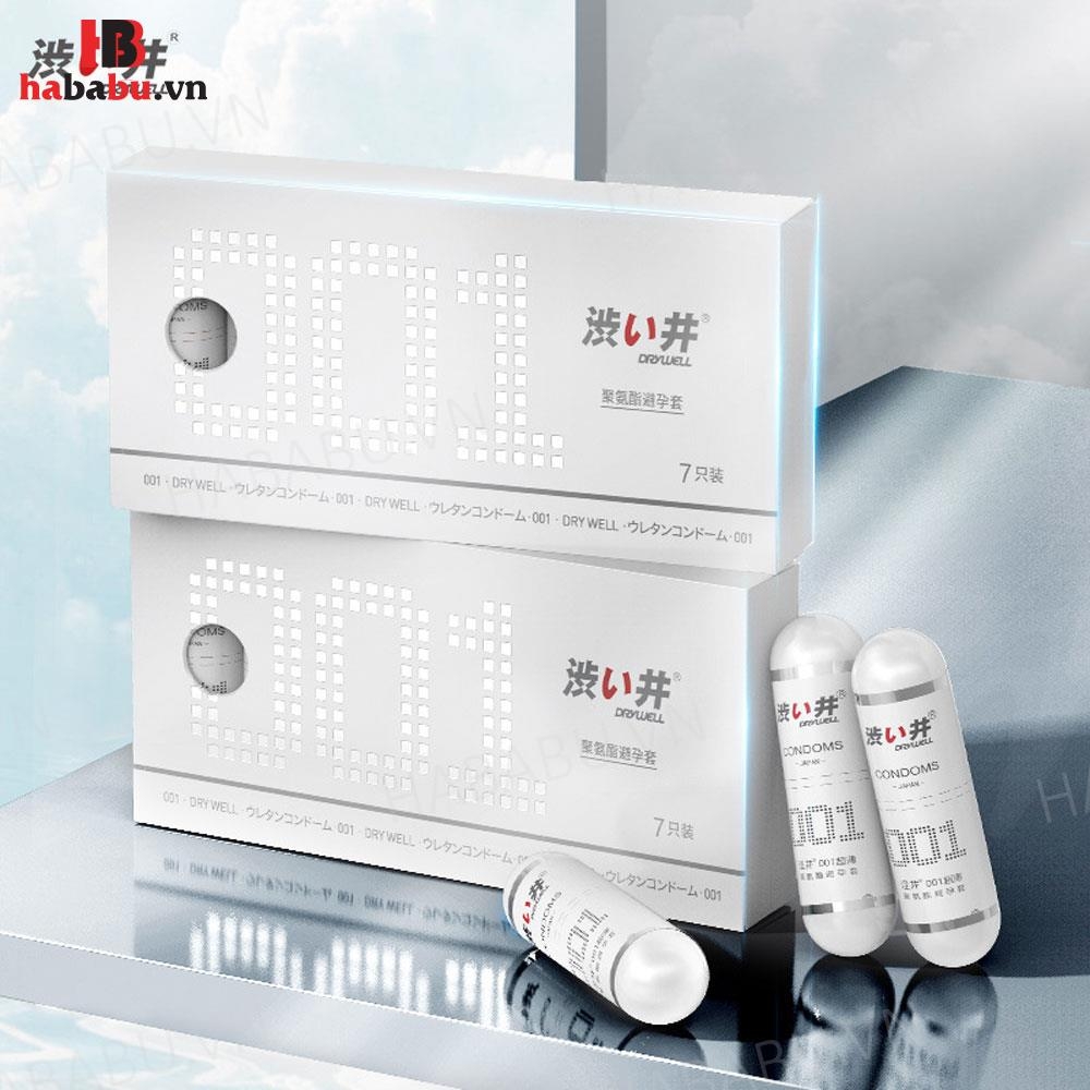 Bao cao su siêu mỏng DryWell Ultra Thin 001 7 chiếc chính hãng
