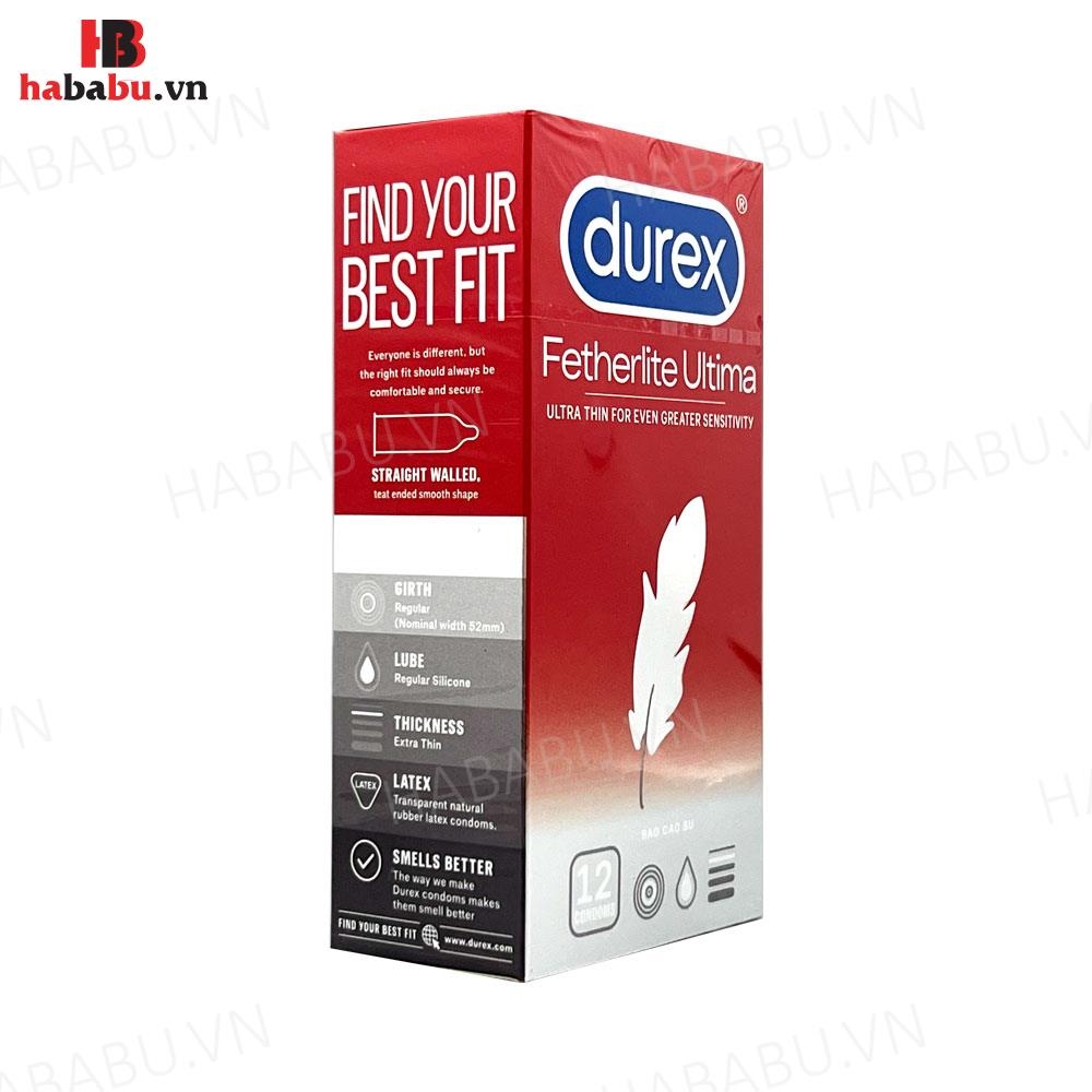 Bao cao su Durex Fetherlite Ultima hộp 12 chiếc siêu mỏng chính hãng