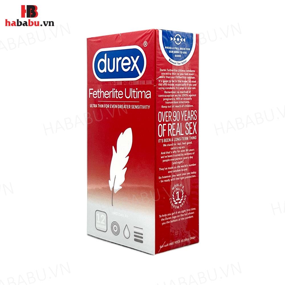 Bao cao su Durex Fetherlite Ultima hộp 12 chiếc siêu mỏng chính hãng