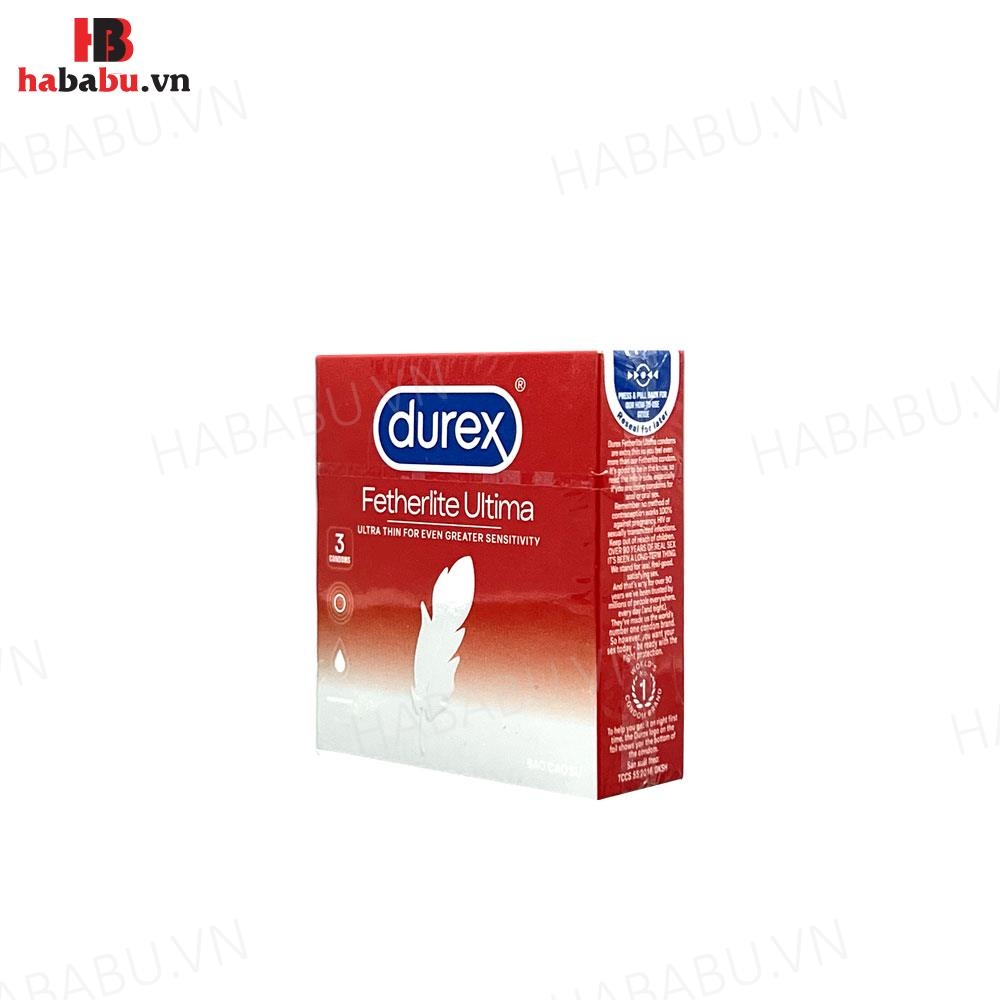 Bao cao su Durex Fetherlite Ultima hộp 3 chiếc siêu mỏng chính hãng