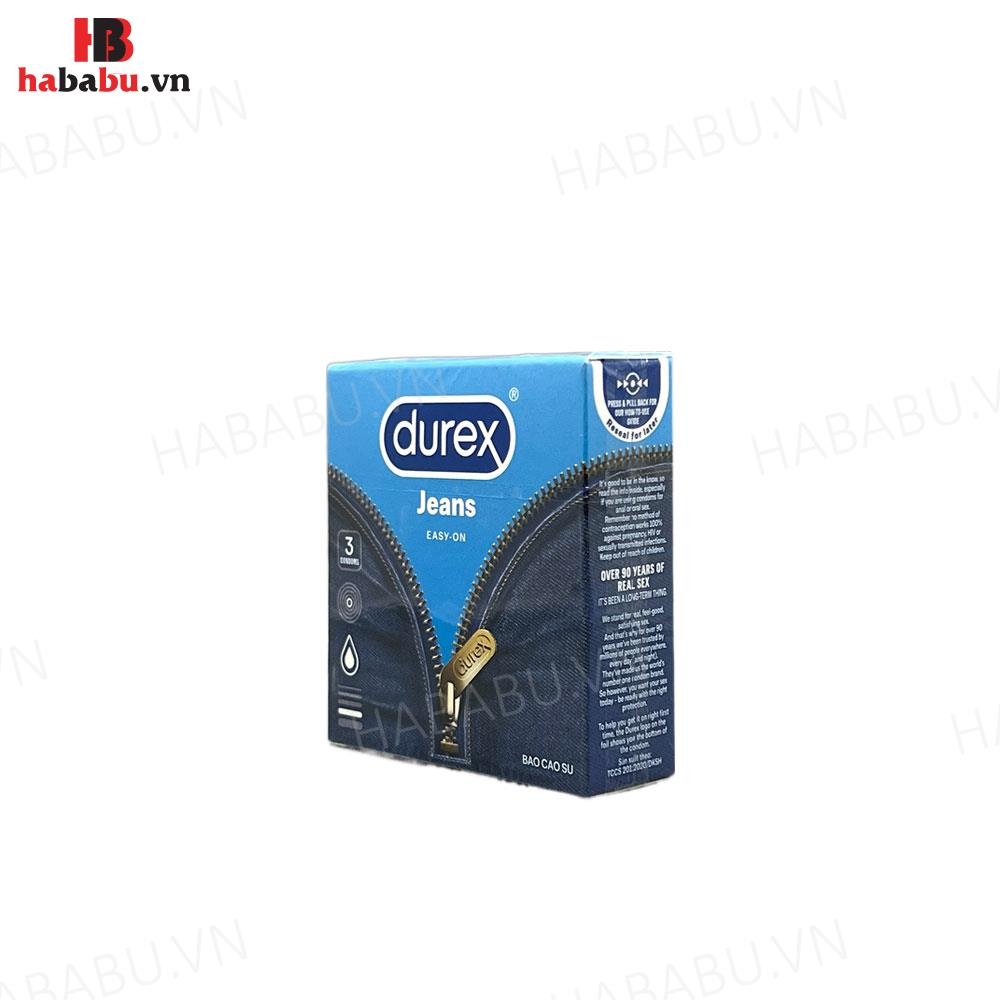 Bao cao su Durex Jeans Easy-On hộp 3 chiếc chính hãng
