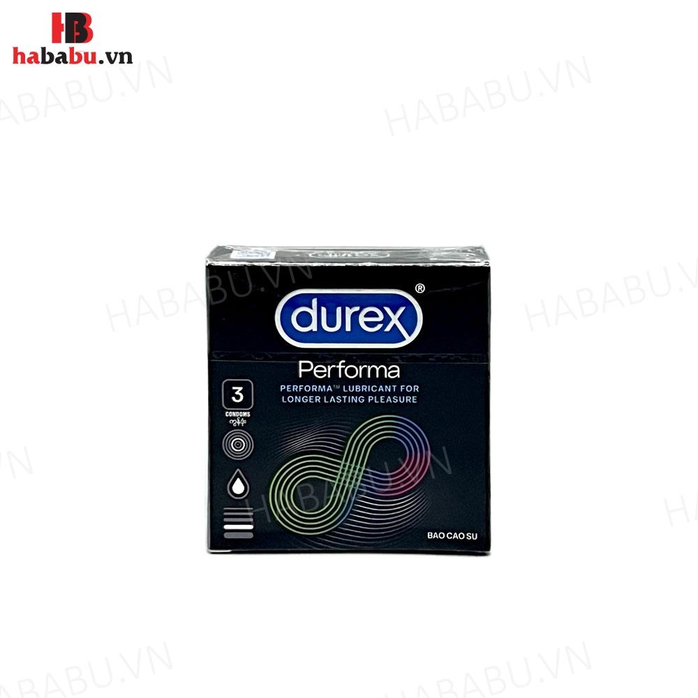 Bao cao su Durex Performa hộp 3 chiếc kéo dài thời gian chính hãng