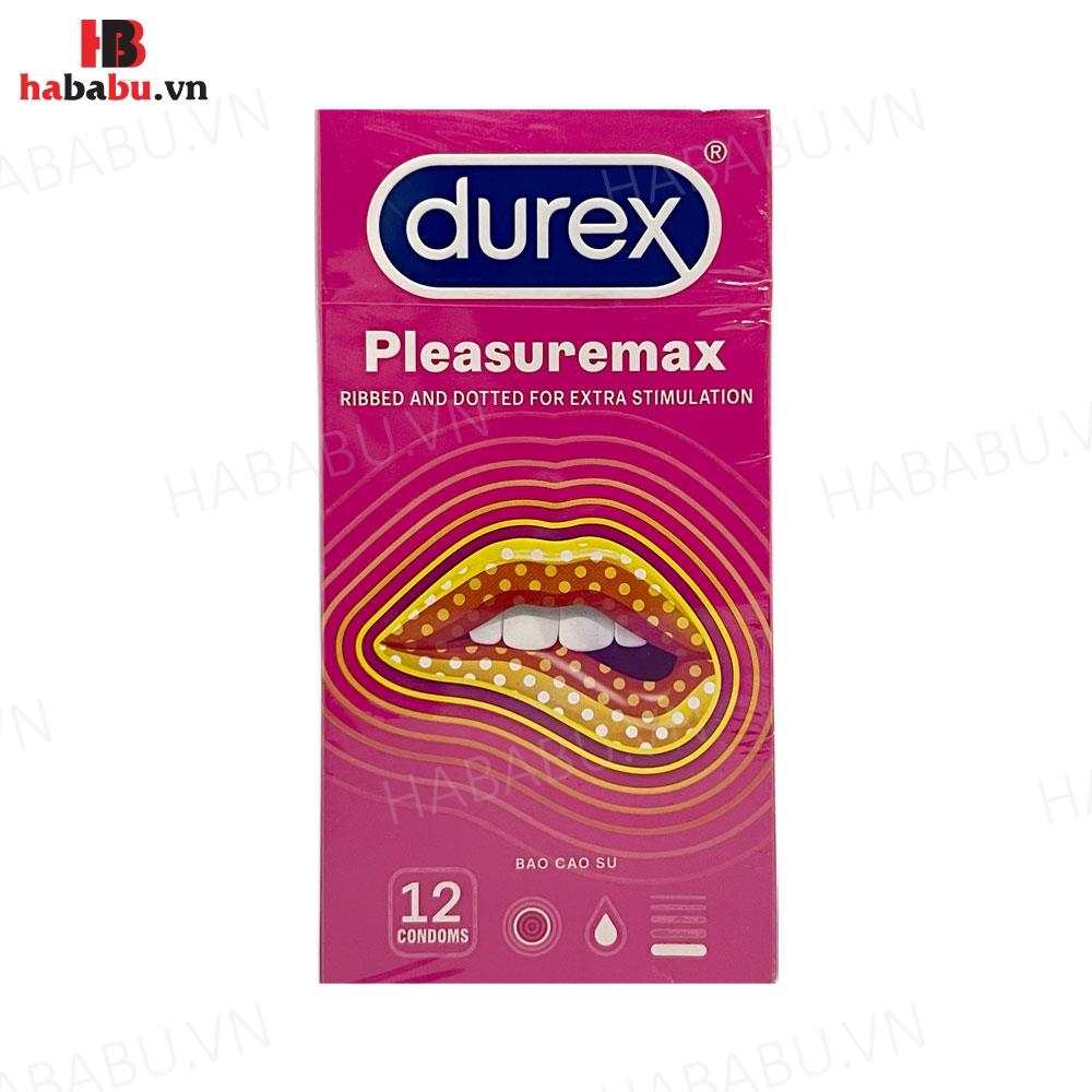 Bao cao su Durex Pleasuremax hộp 12 chiếc tăng khoái cảm chính hãng