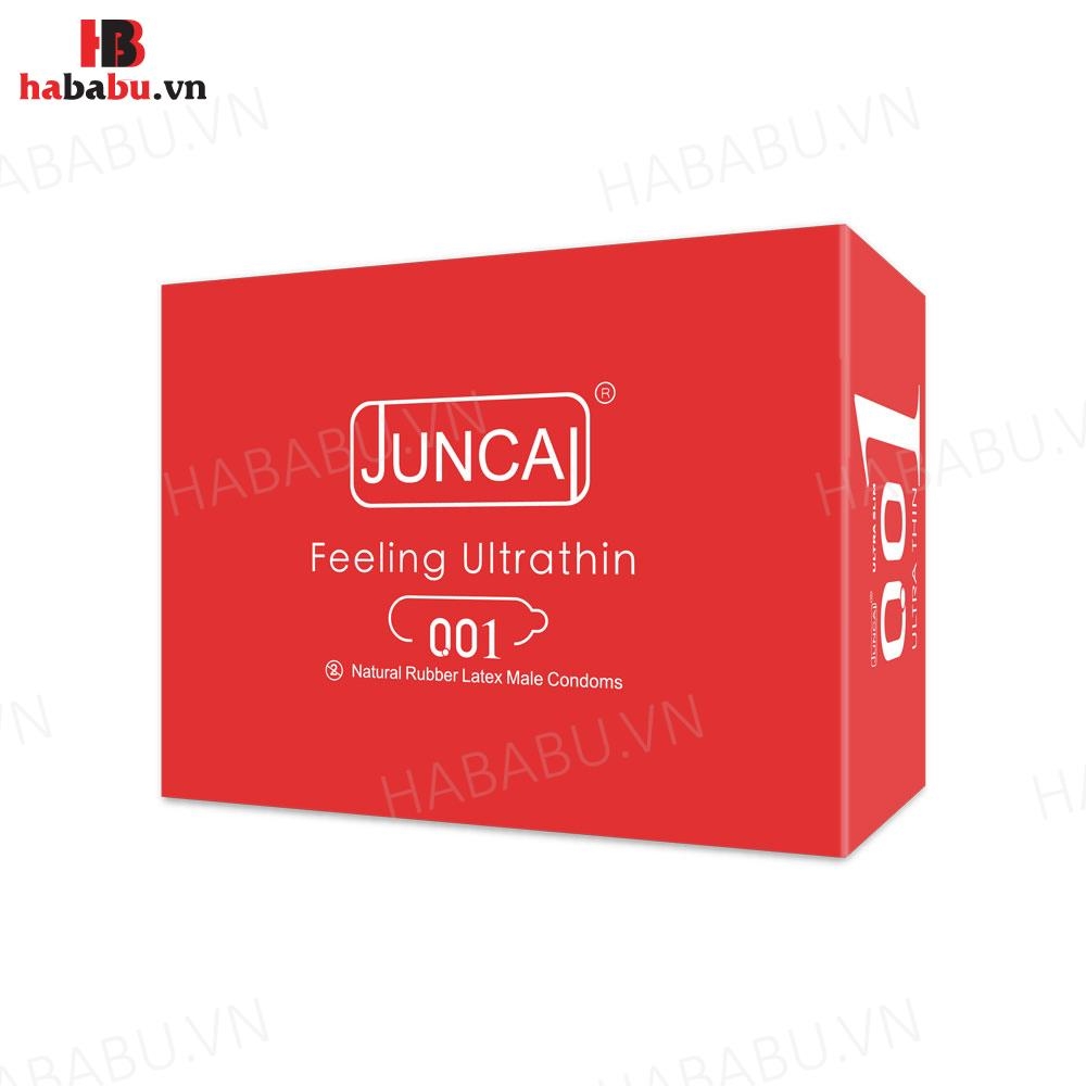 Bao cao su siêu mỏng Juncai Ultra Slim hộp 10 chiếc chính hãng