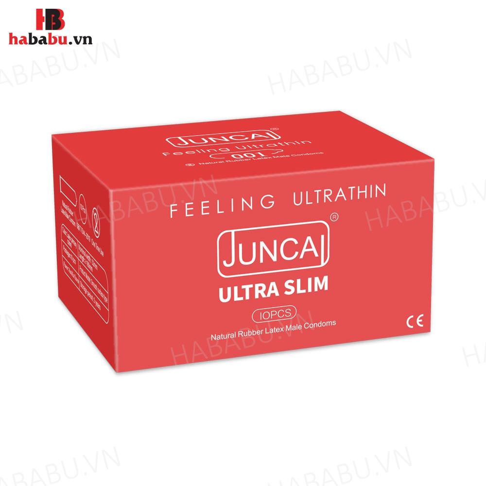 Bao cao su siêu mỏng Juncai Ultra Slim hộp 10 chiếc chính hãng