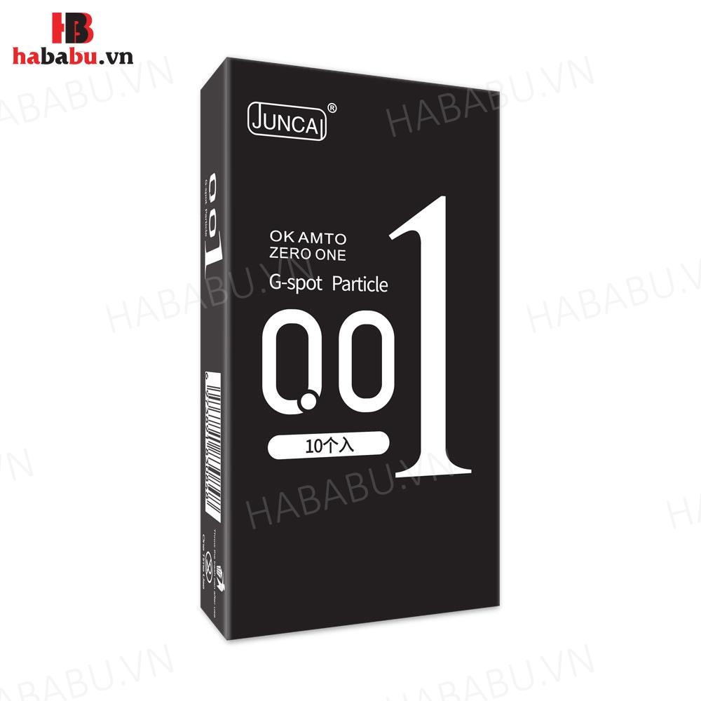 Bao cao su siêu mỏng Juncai Ok Amto G-spot Particle hộp 10 chiếc chính hãng