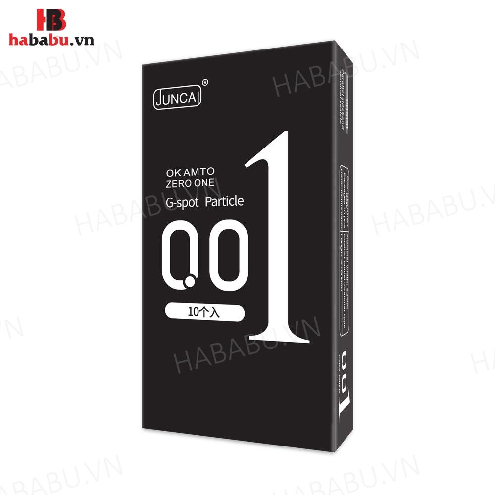 Bao cao su siêu mỏng Juncai Ok Amto G-spot Particle hộp 10 chiếc chính hãng