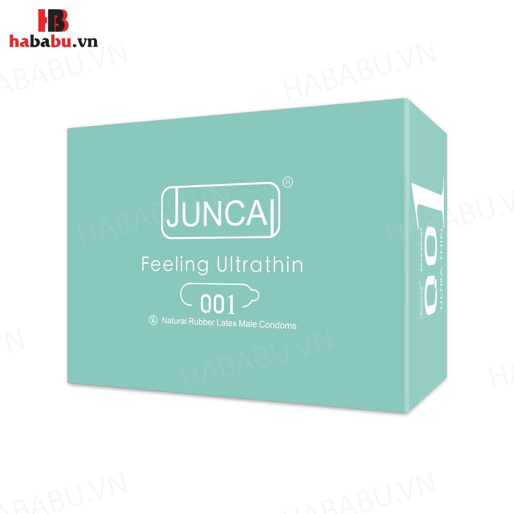 Bao cao su siêu mỏng Juncai Spearmint kéo dài thời gian hộp 10 chiếc chính hãng