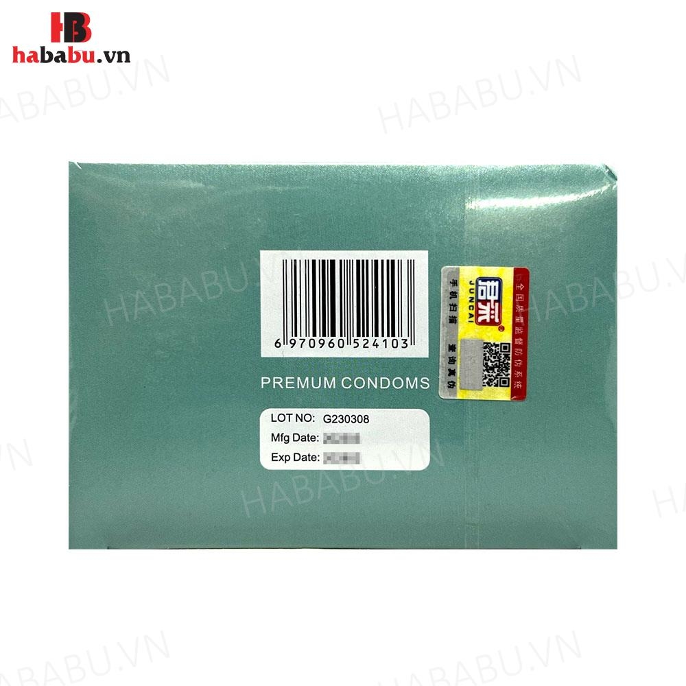 Bao cao su siêu mỏng Juncai Spearmint kéo dài thời gian hộp 10 chiếc chính hãng