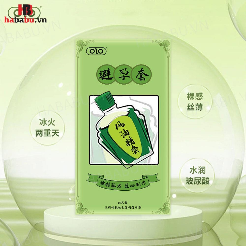 Bao cao su Olo Dầu Gió hộp 10 chiếc siêu mỏng chính hãng
