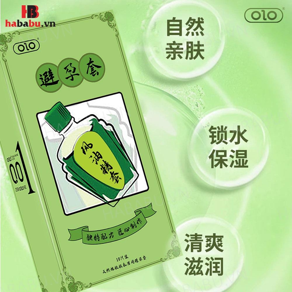 Bao cao su Olo Dầu Gió hộp 10 chiếc siêu mỏng chính hãng