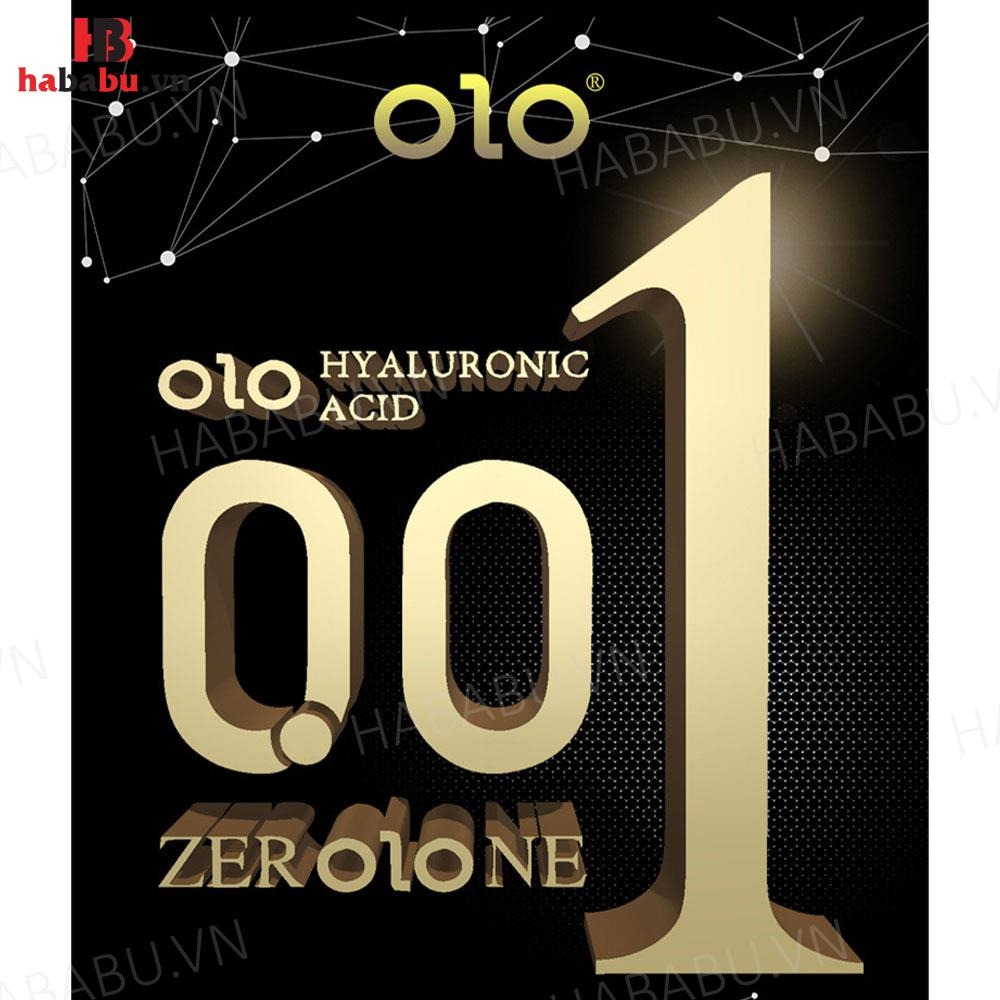 Bao cao su siêu mỏng Olo 0.01 Đen hộp 10 chiếc chính hãng