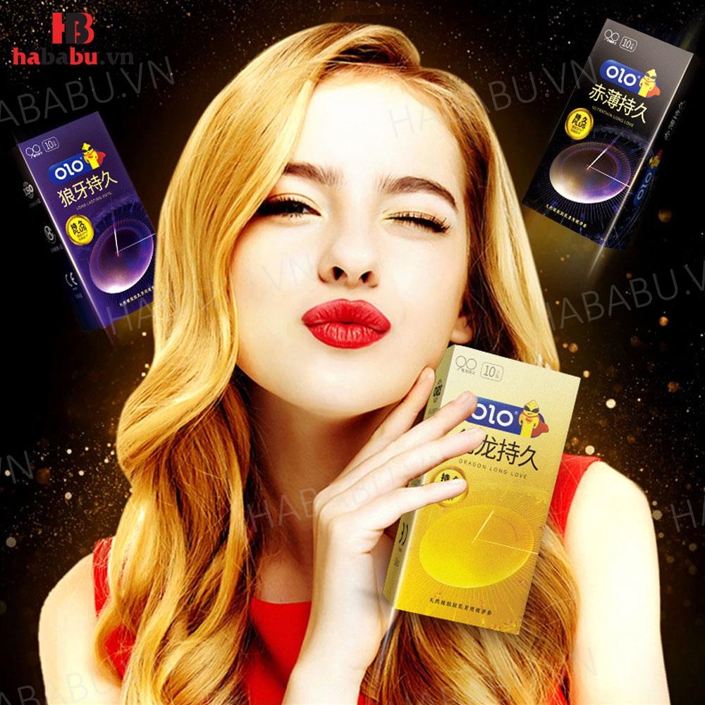 Bao cao su Olo Dragon Long Love hộp 10 chiếc kéo dài thời gian chính hãng