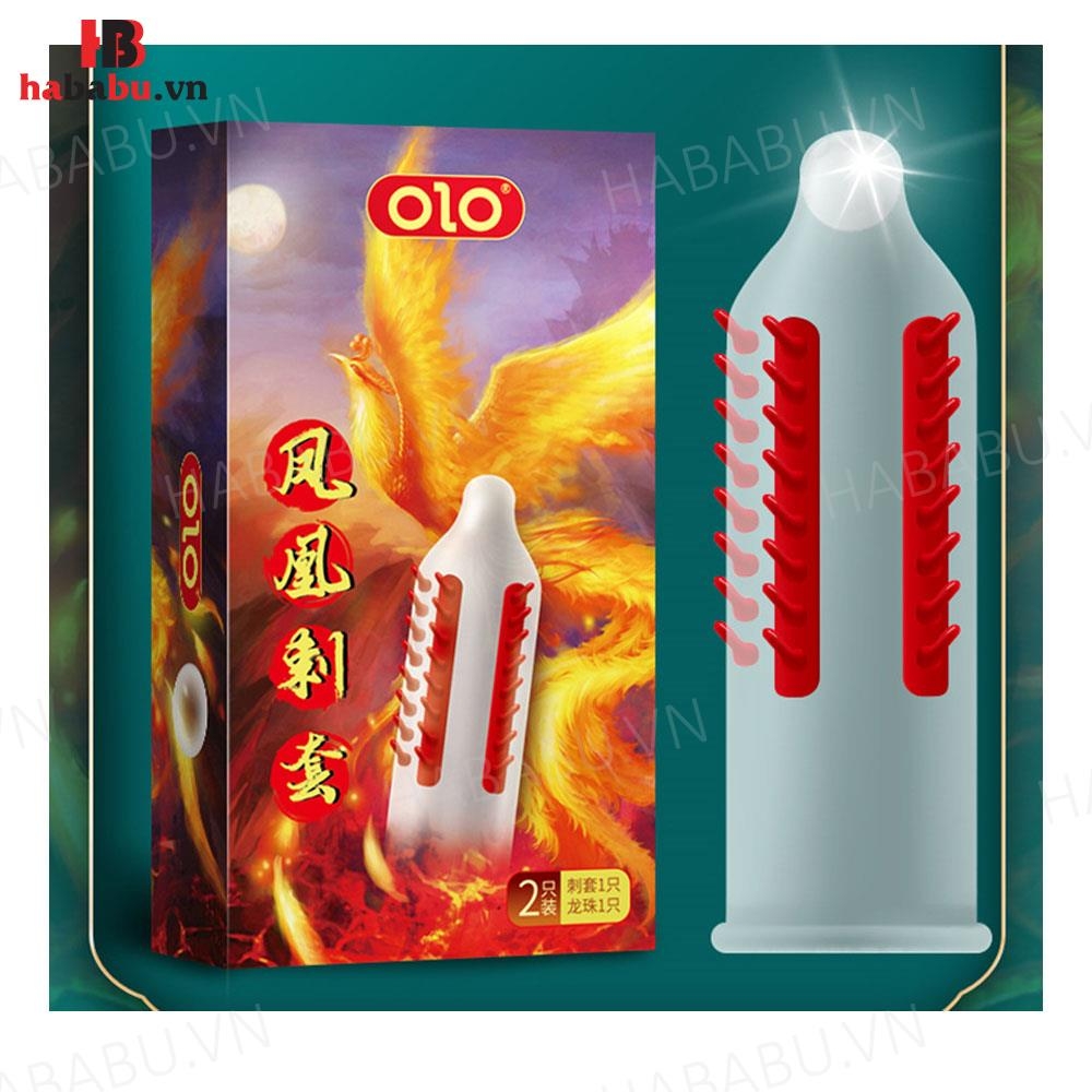 Bao cao su Olo râu đặc biệt, gân gai tăng kích thước có bi chính hãng