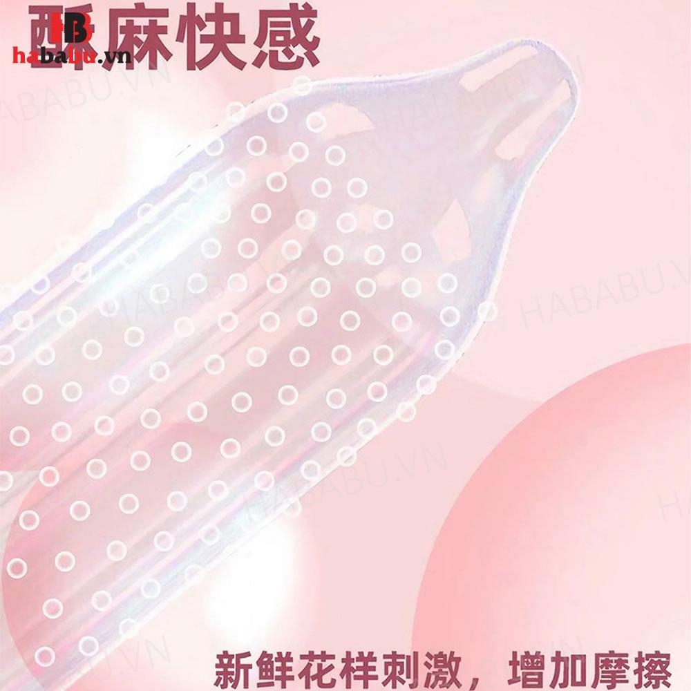 Bao cao su Olo Superior Hồng Nhám hộp 10 chiếc siêu mỏng chính hãng