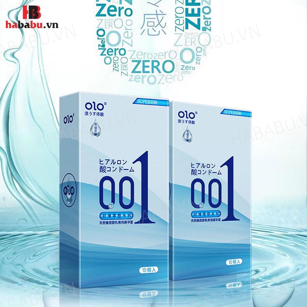 Bao cao su Olo Superior Xanh Siêu Trơn 001 hộp 10 siêu mỏng chính hãng