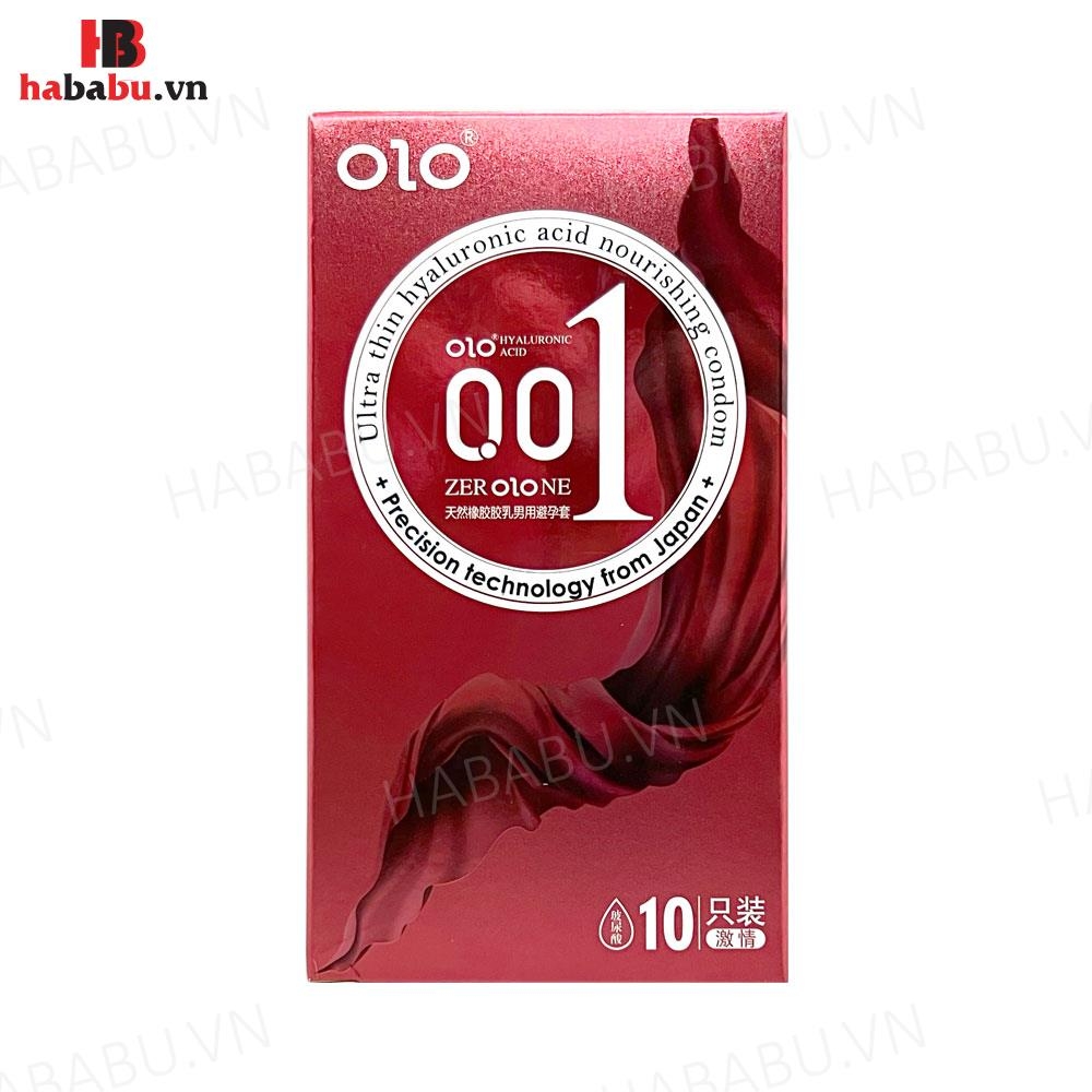 Bao cao su siêu mỏng Olo Thin Square Red hộp 10 chiếc chính hãng