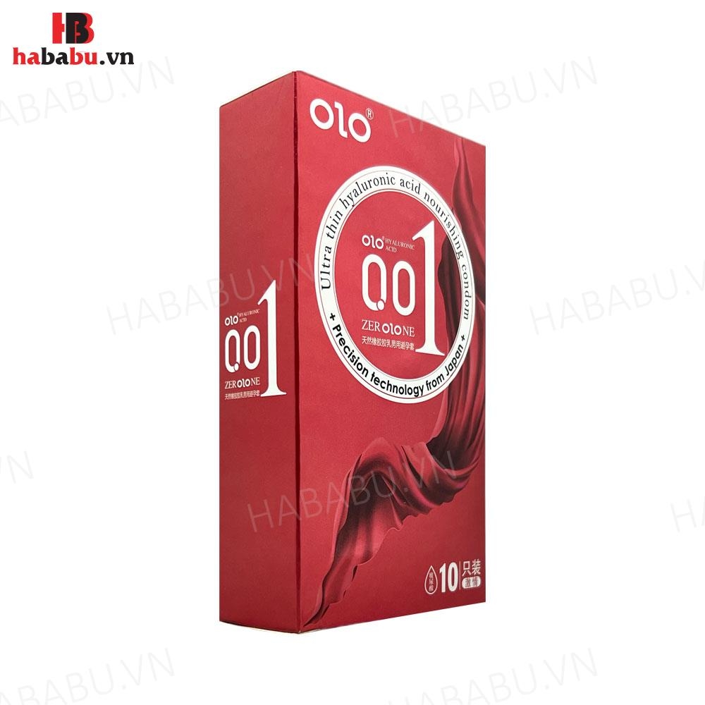 Bao cao su siêu mỏng Olo Thin Square Red hộp 10 chiếc chính hãng