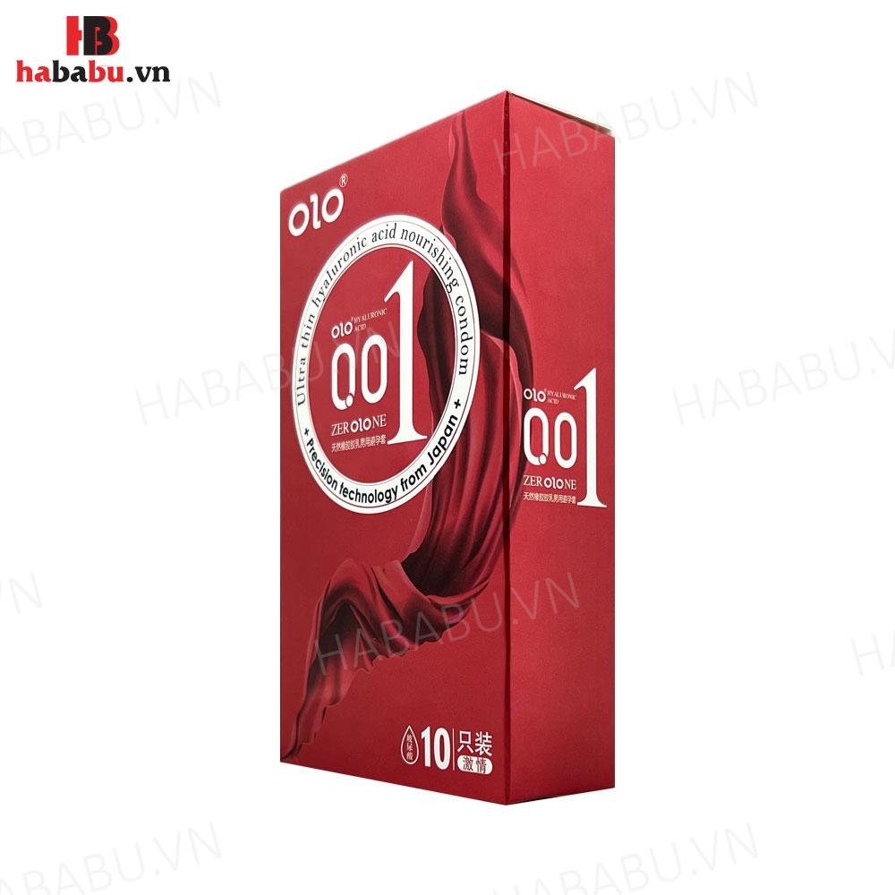 Bao cao su siêu mỏng Olo Thin Square Red hộp 10 chiếc chính hãng