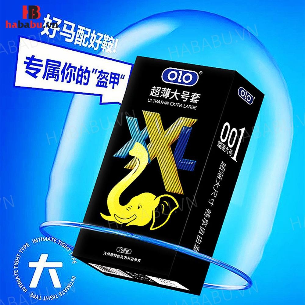 Bao cao su Olo XXL Ultra Thin Extra Large hộp 10 siêu mỏng chính hãng