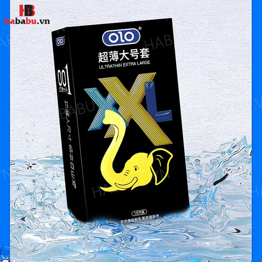 Bao cao su Olo XXL Ultra Thin Extra Large hộp 10 siêu mỏng chính hãng