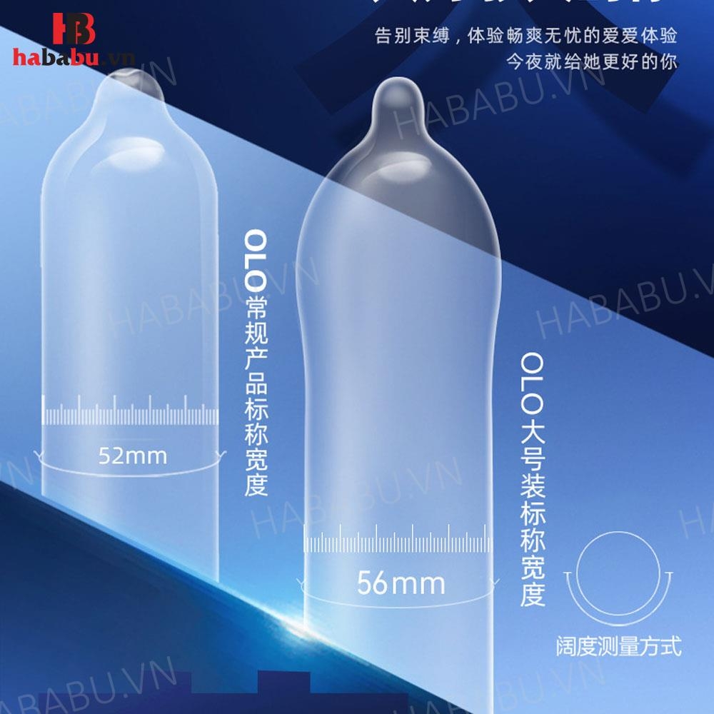 Bao cao su Olo XXL Ultra Thin Extra Large hộp 10 siêu mỏng chính hãng