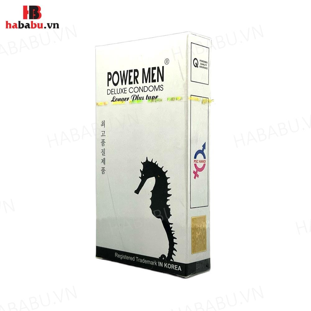 Bao cao su Powermen Longer Plus hộp 12 chiếc kéo dài thời gian chính hãng