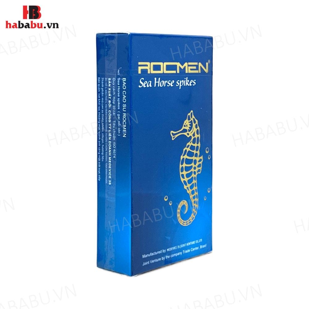 Bao cao su Rocmen Sea Horse Spikes hộp 10 chiếc tăng khoái cảm chính hãng