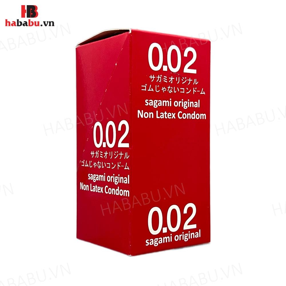 Bao cao su siêu mỏng Sagami 0.02 hộp 2 chiếc chính hãng