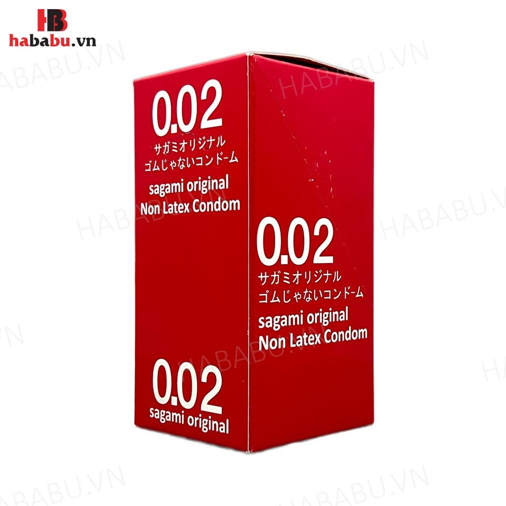 Bao cao su siêu mỏng Sagami 0.02 hộp 2 chiếc chính hãng