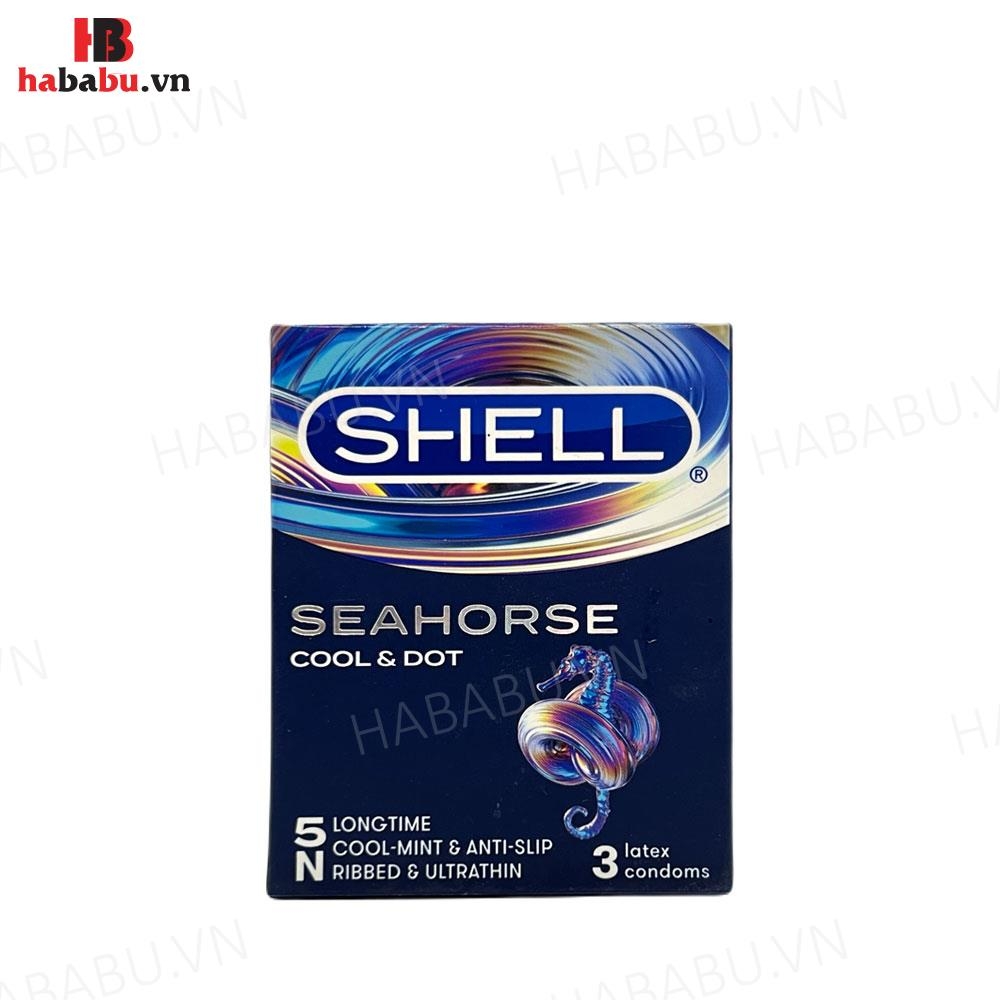 Bao cao su Shell Seahorse hộp 3 chiếc kéo dài thời gian chính hãng
