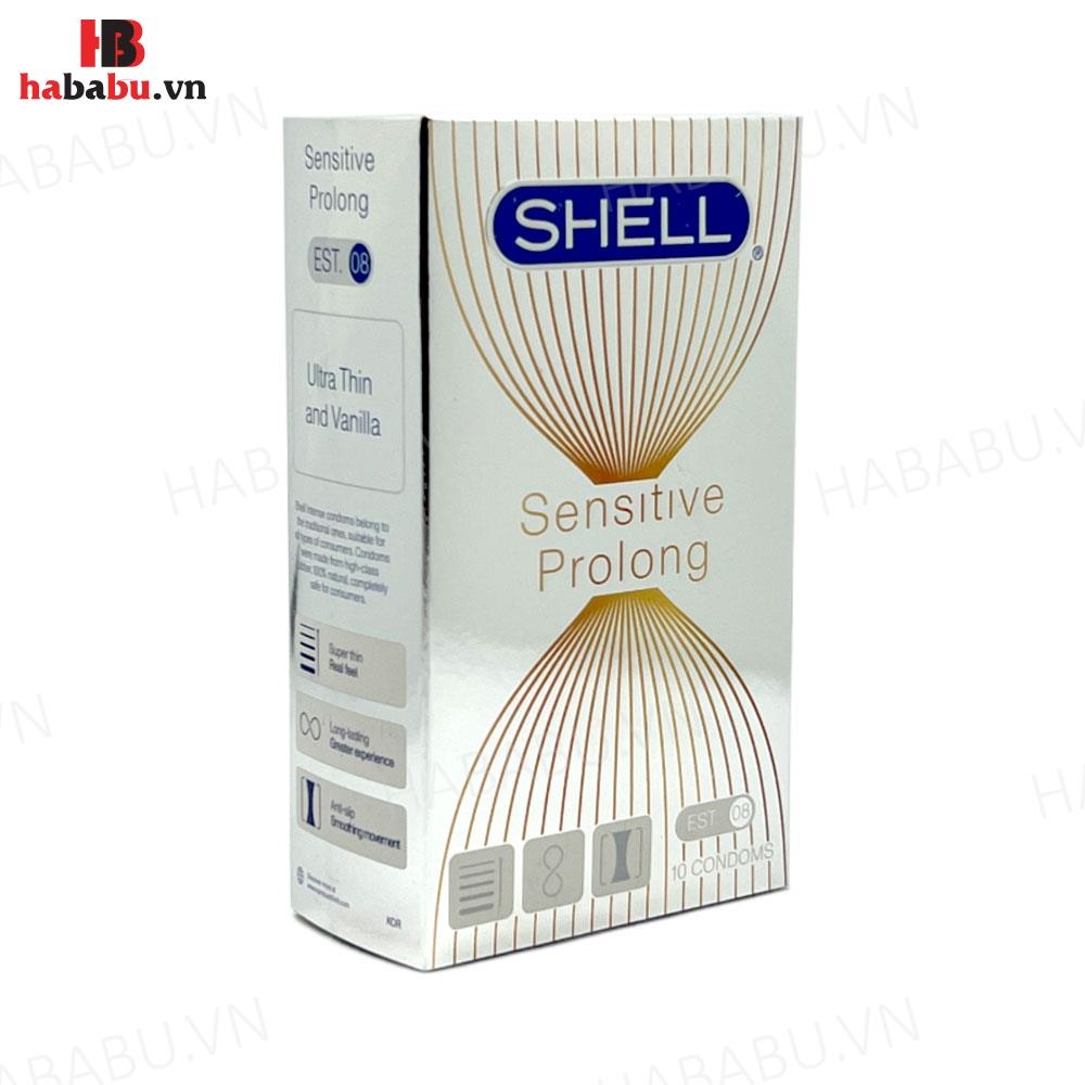 Bao cao su Shell Sensitive Prolong hộp 10 chiếc kéo dài thời gian chính hãng