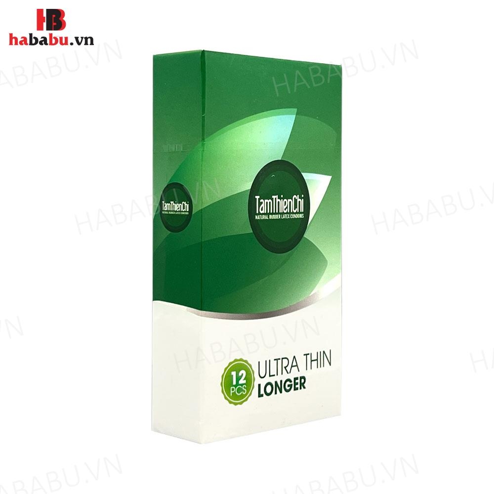 Bao cao su Tâm Thiên Chí Ultra Thin Longer hộp 12 chiếc kéo dài thời gian chính hãng