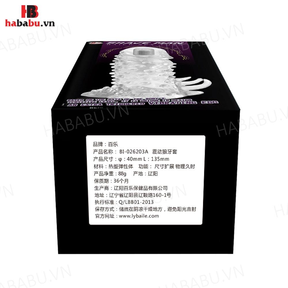Bao cao su đôn dên Brave Man Bi rung đầu tăng kích thước chính hãng