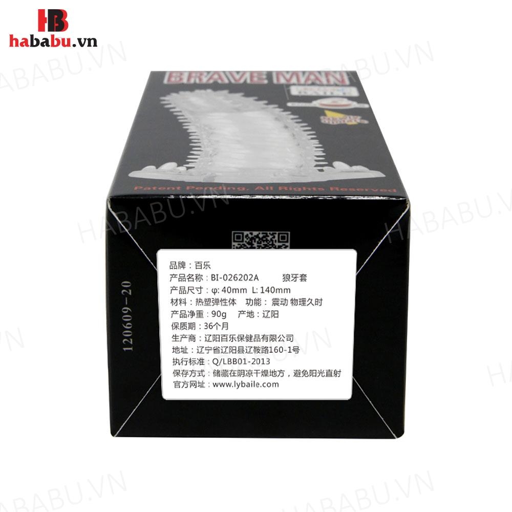 Bao cao su đôn dên Brave Man Gai rung đầu tăng kích thước chính hãng