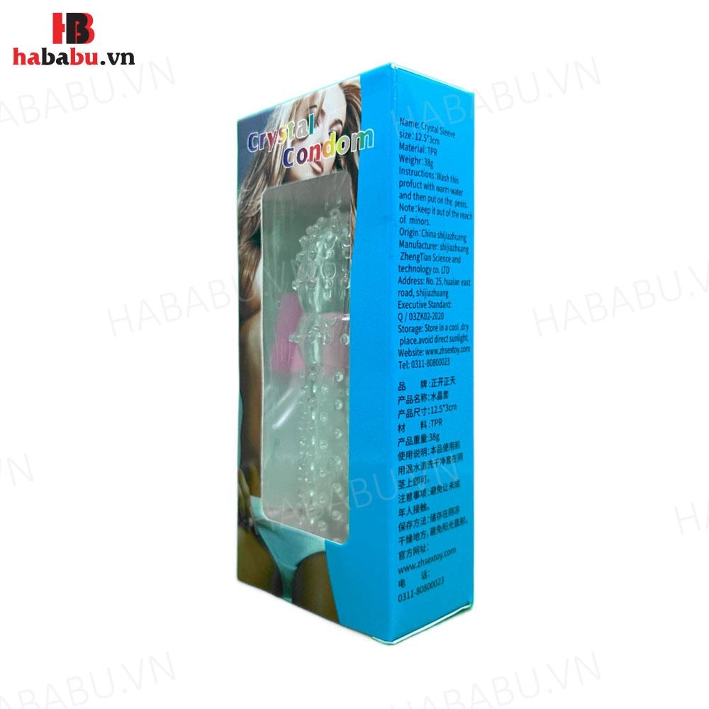 Bao cao su đôn dên Crystal Condom Gai Nhánh tăng kích thước chính hãng