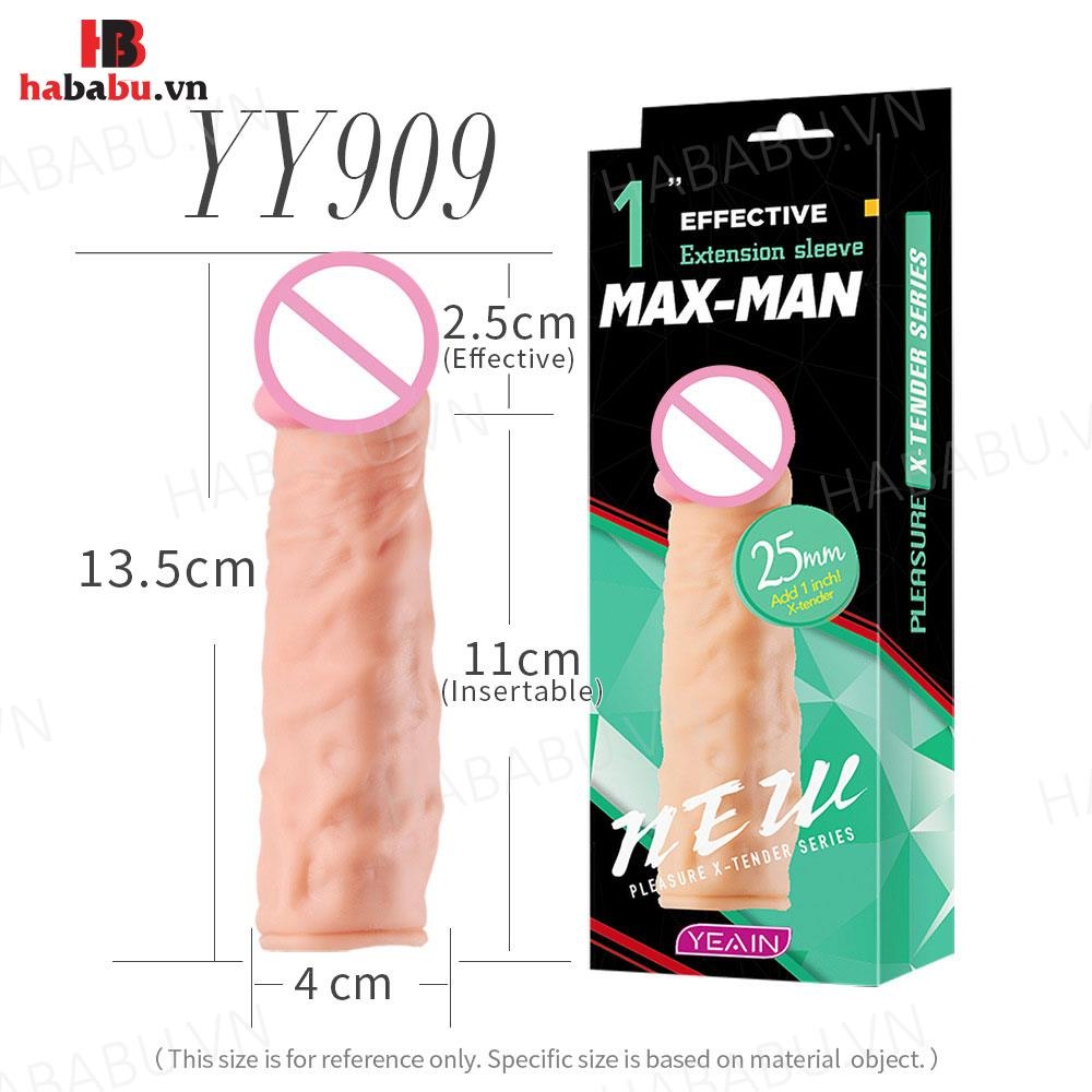 Bao cao su đôn dên Max-Man YY909 tăng kích thước chính hãng