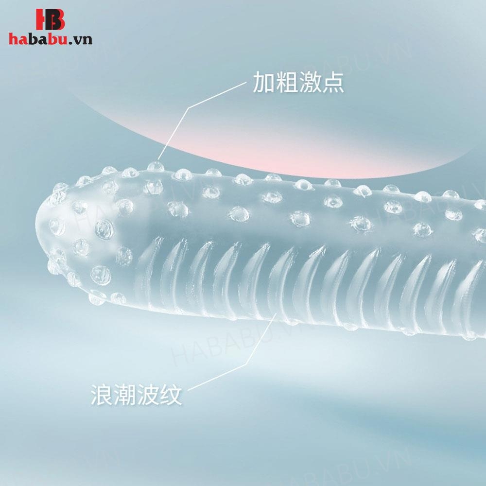 Bao cao su đôn ngón tay Elasun xanh 2 chiếc chính hãng