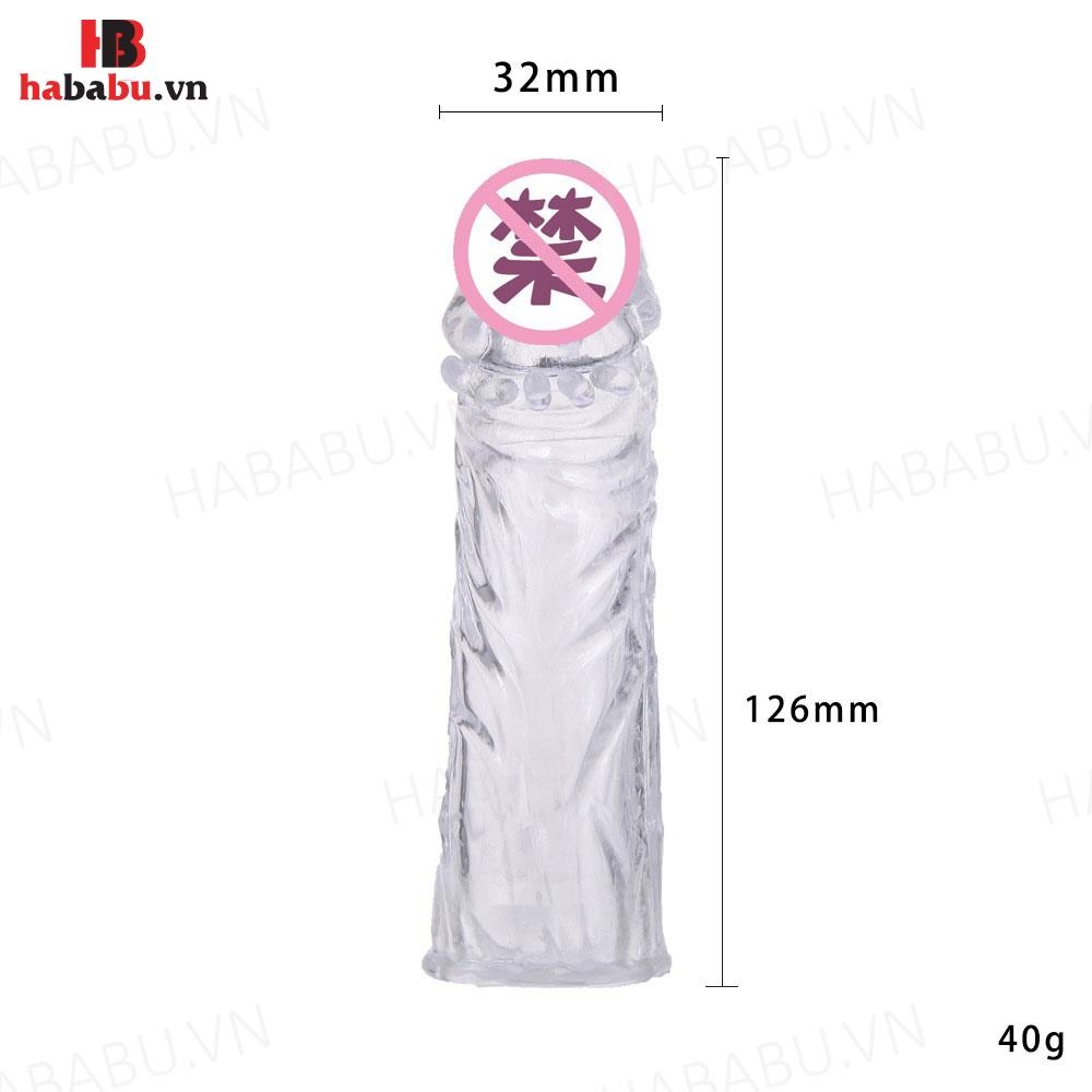 Bao cao su đôn dên silicone Đầu Gân tăng kích thước chính hãng