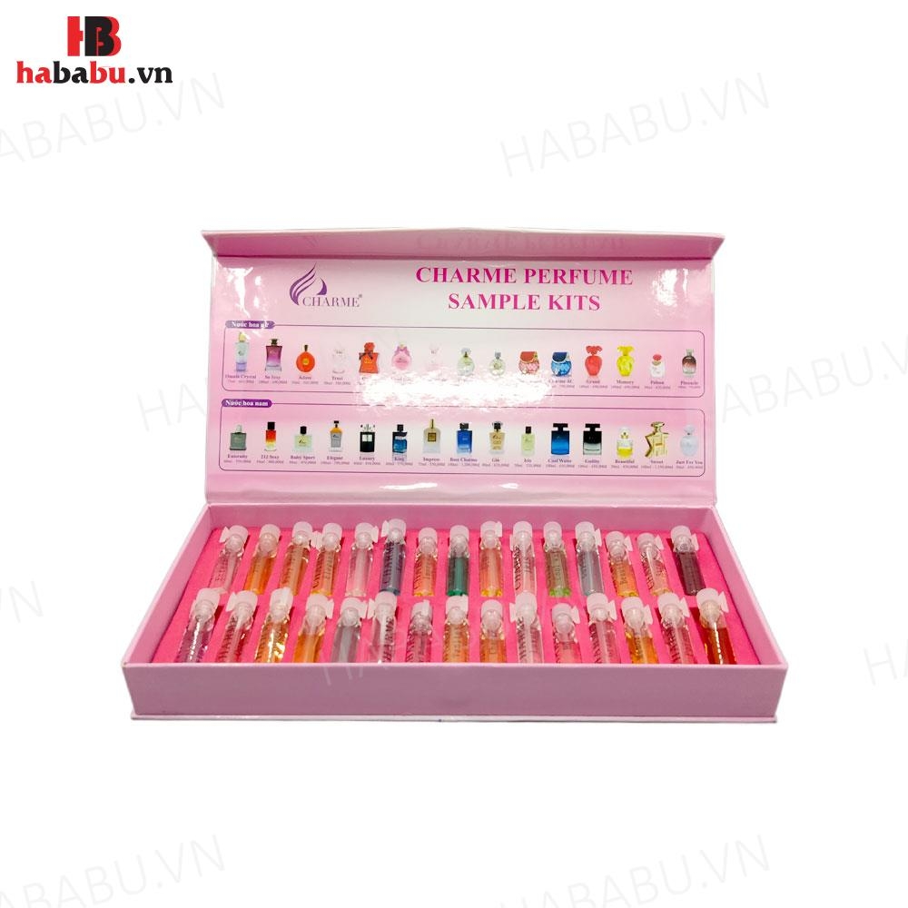 Bộ test nước hoa Charme 30 mùi chính hãng