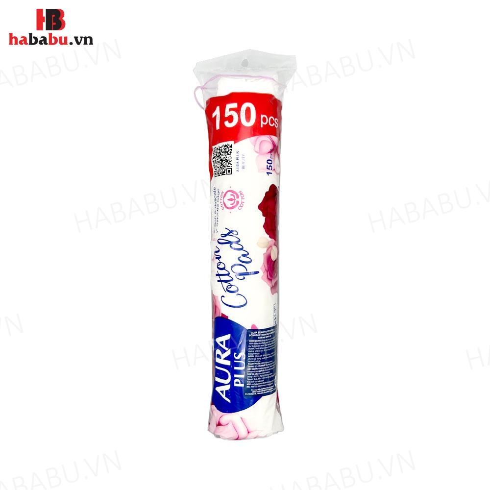 Bông tẩy trang Aura Plus Beauty Cotton Pads 150 miếng chính hãng