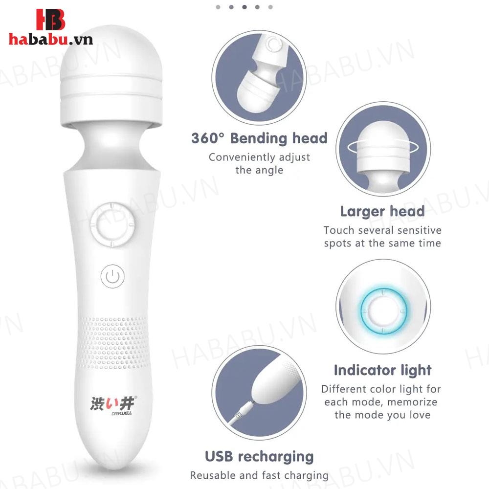 Chày rung Drywell Magic Wand massage chính hãng