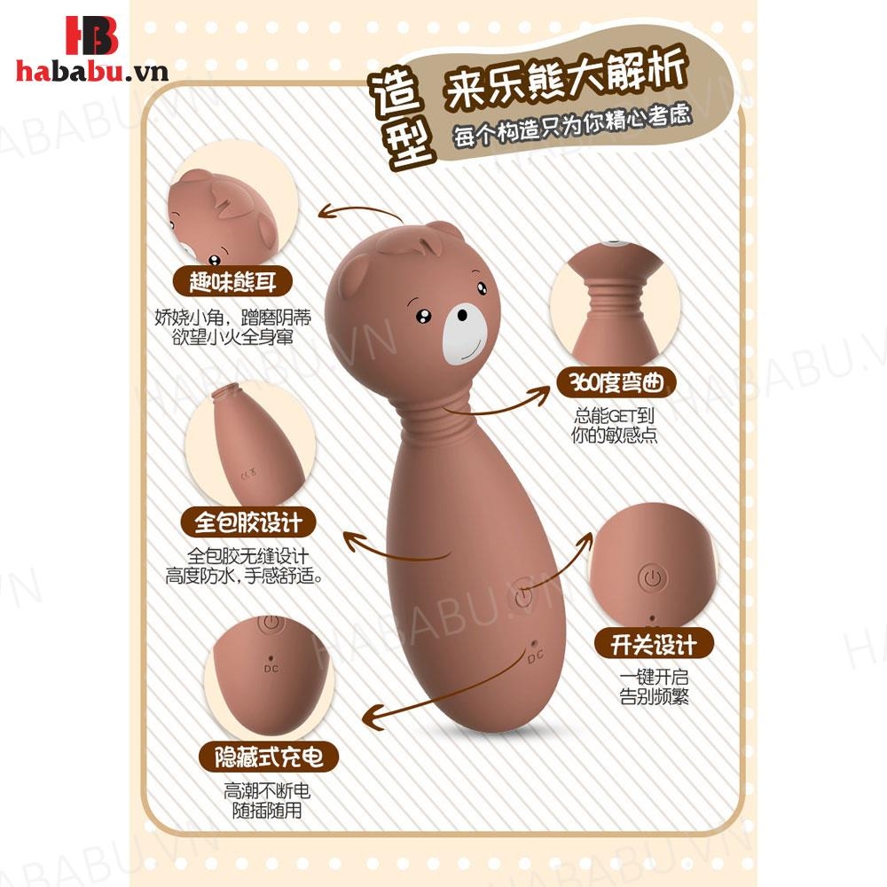Chày rung Lilo Gấu massage chính hãng