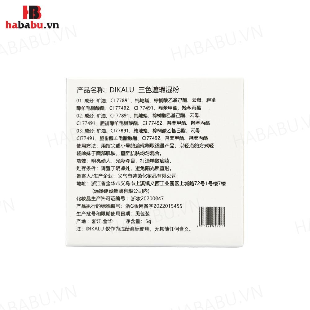 Kem che khuyết điểm và tạo khối Dikalu mini 3 vùng 5gr chính hãng