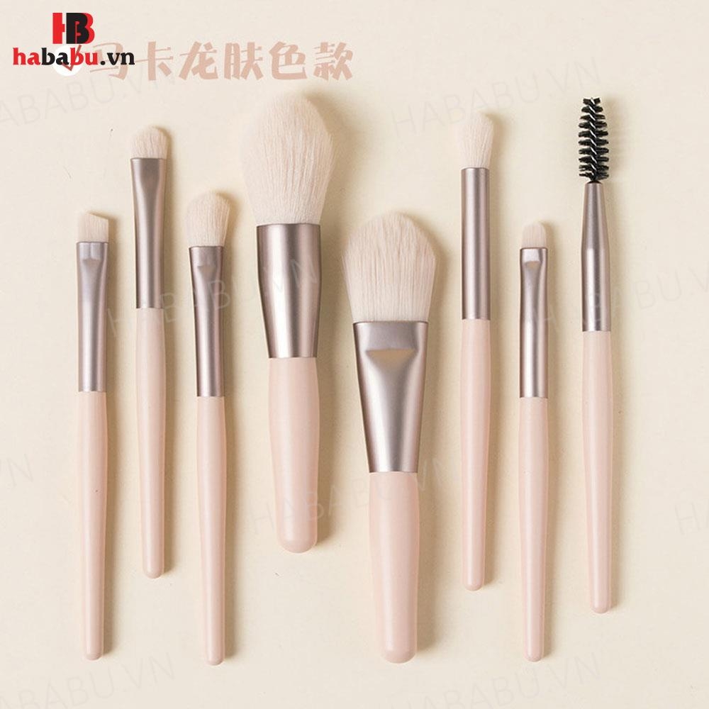Bộ cọ trang điểm cá nhân 8 cây kèm bao da 70gr chính hãng