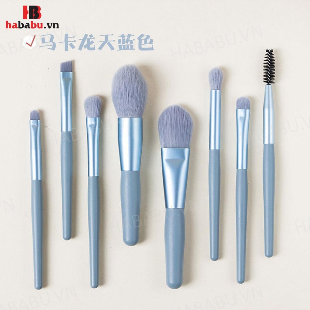 Bộ cọ trang điểm cá nhân 8 cây kèm bao da 70gr chính hãng