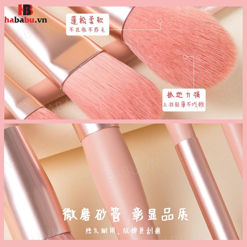 Bộ cọ trang điểm cá nhân 8 cây kèm bao da 70gr chính hãng