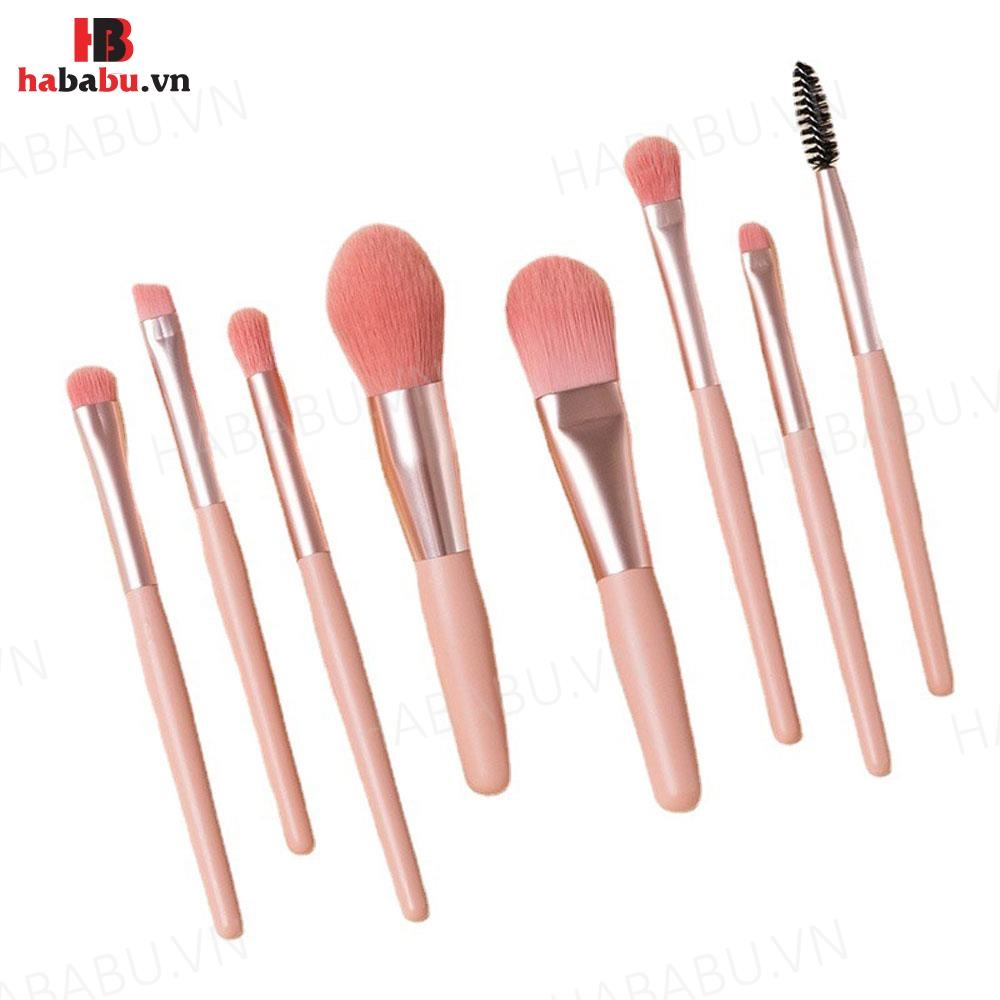 Bộ cọ trang điểm cá nhân 8 cây kèm bao da 70gr chính hãng
