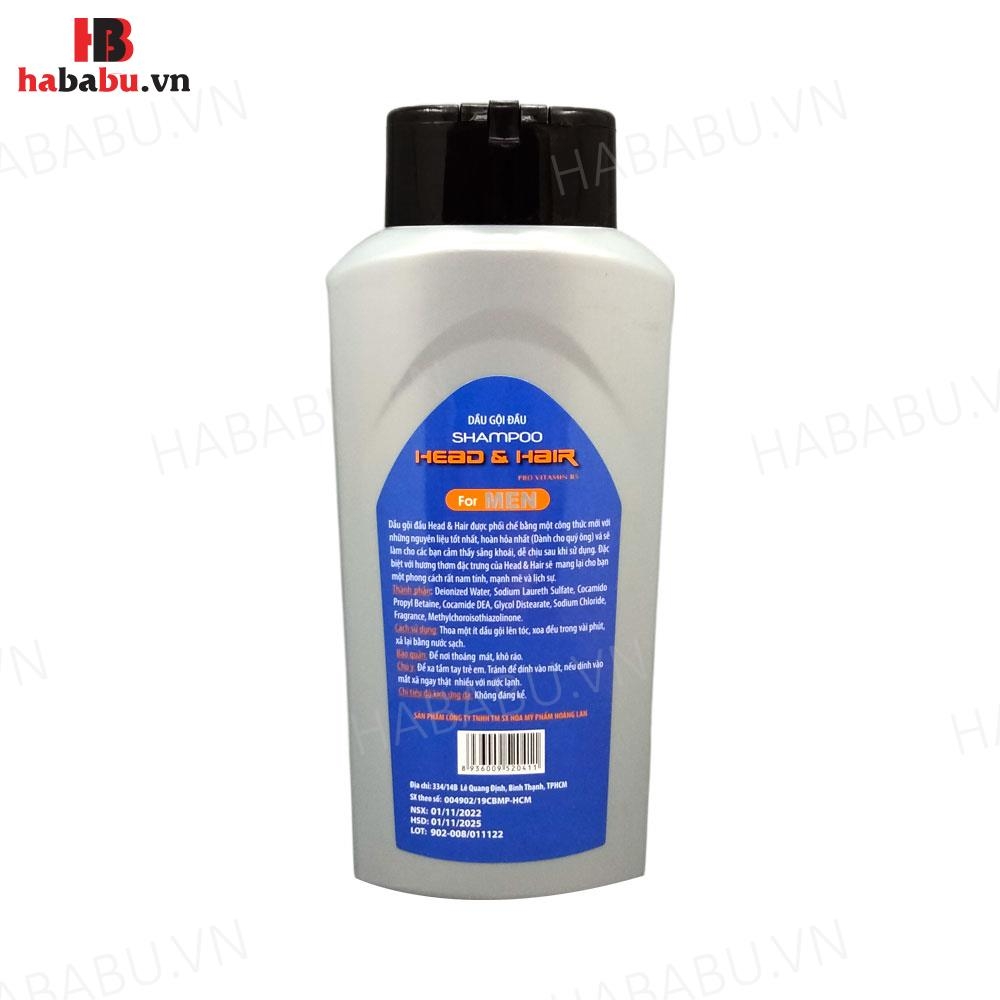Dầu gội nam Head & Hair For Men 400ml chính hãng