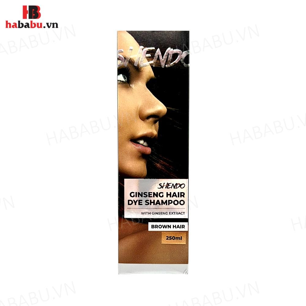 Dầu gội Shendo Ginseng Hair Dye Shampoo Brown Hair 250ml chính hãng
